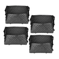 NNEAGS 4X Black Leather Car Storage Portable Hanging Organizer Backseat Multi-Purpose Interior Accessories Bag