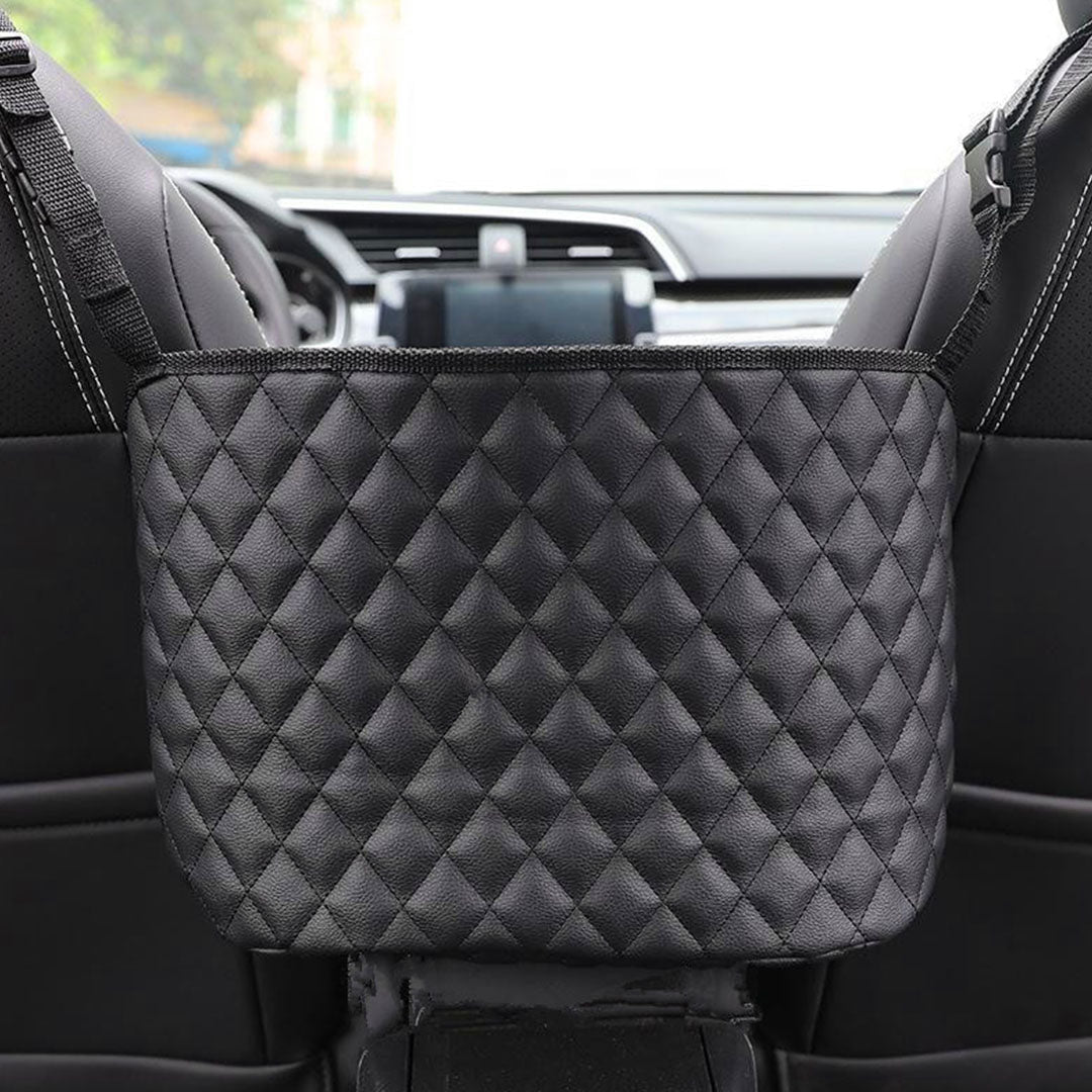 NNEAGS 4X Black Leather Car Storage Portable Hanging Organizer Backseat Multi-Purpose Interior Accessories Bag