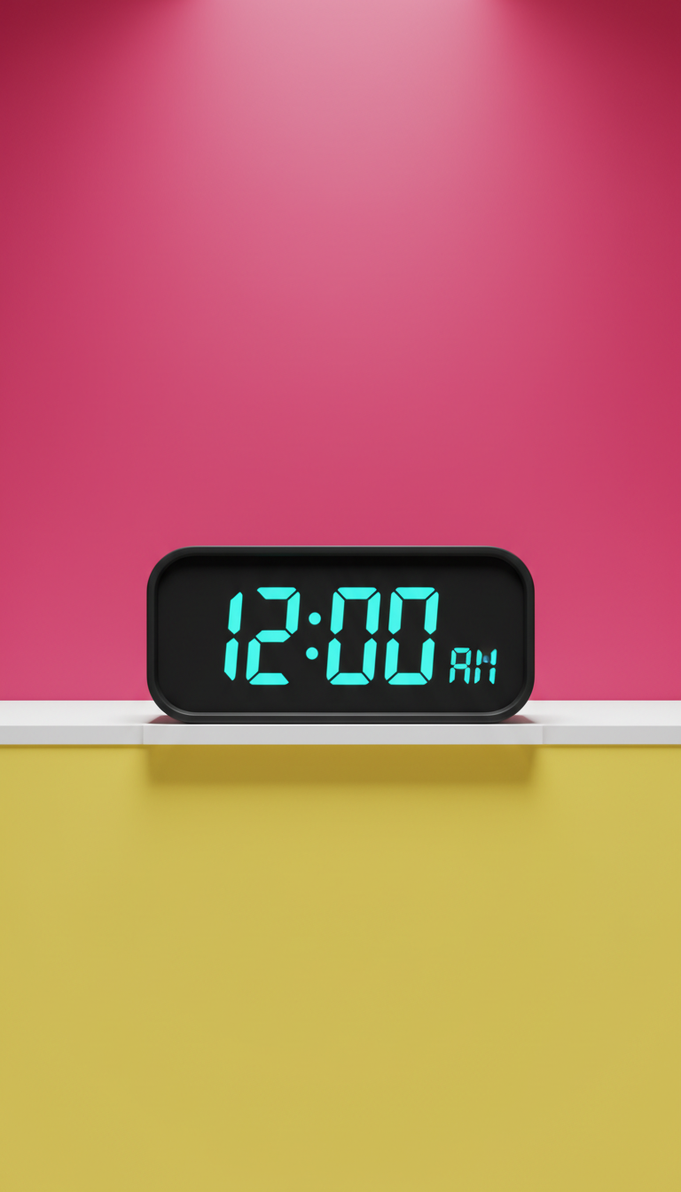 Black Digital Alarm Clock
