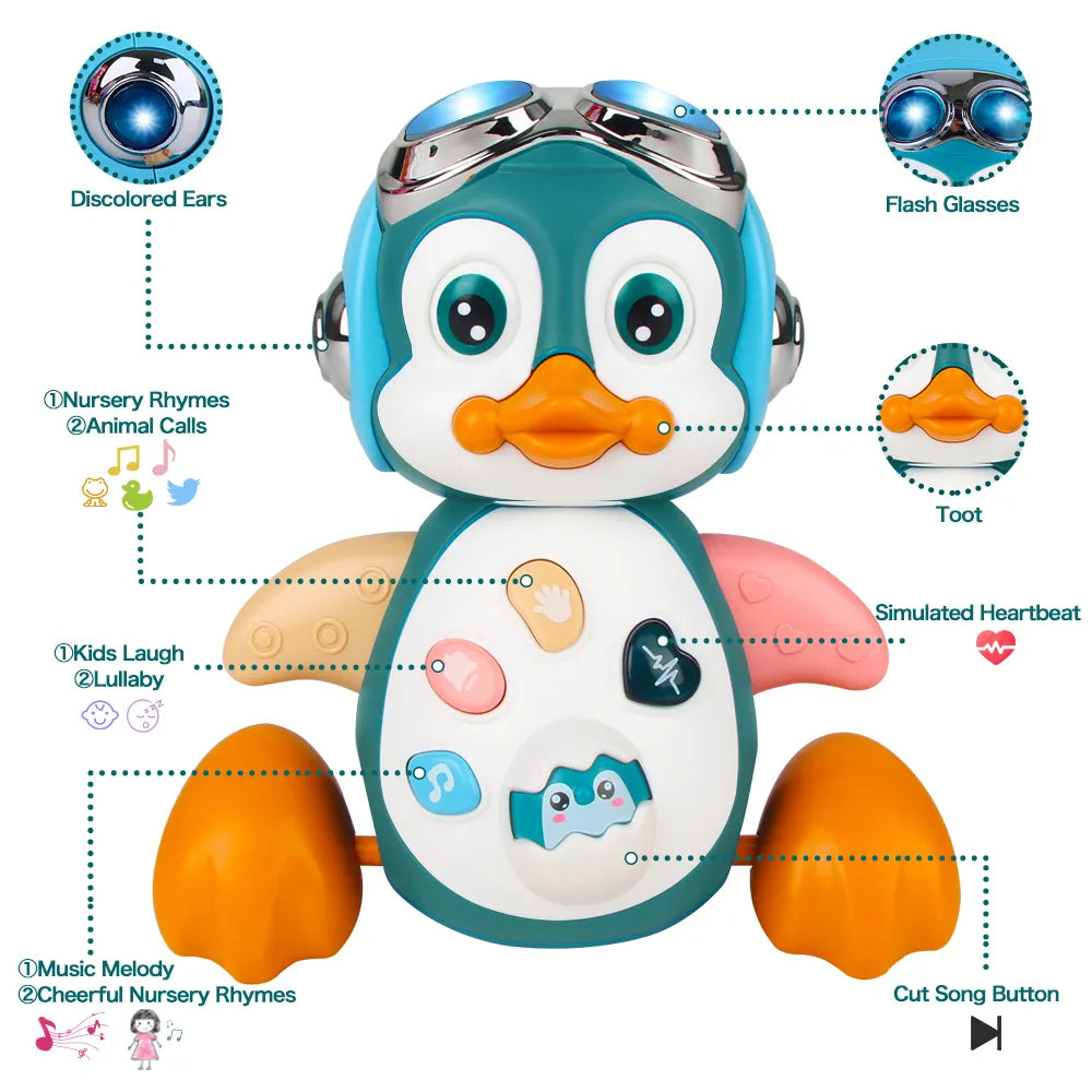 Baby Crawling Toys Musical Penguin-1