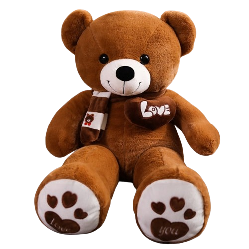 High Quality 100CM Teddy Bear With Scarf Stuffed Animals Bear Plush Toys Teddy Bear Doll Lovers Birthday Baby Gift-0