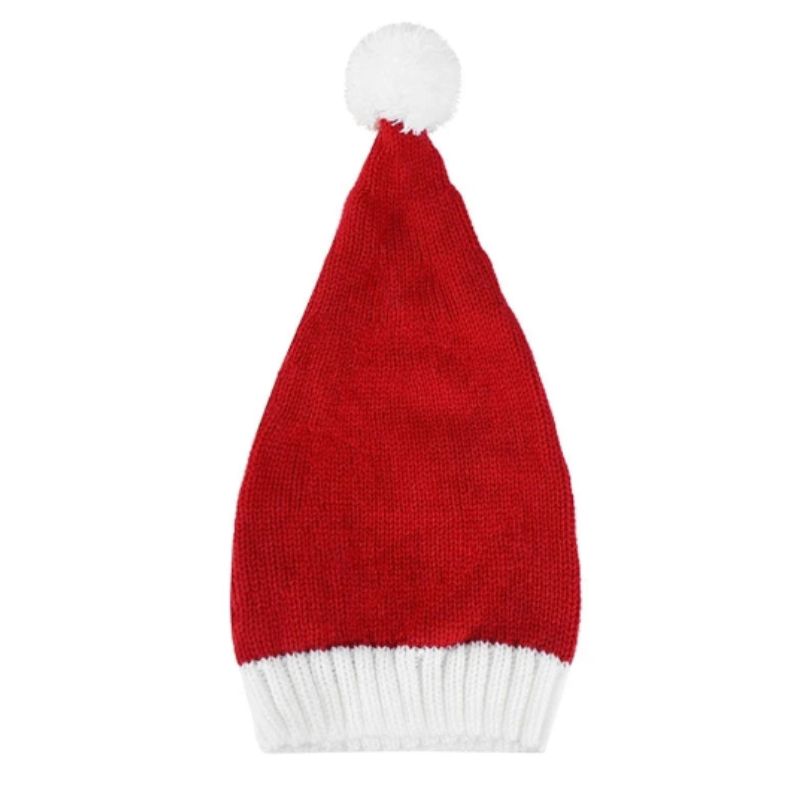 Mom & Baby Set Knitted Christmas Hat Pompom Santa Beanie-0
